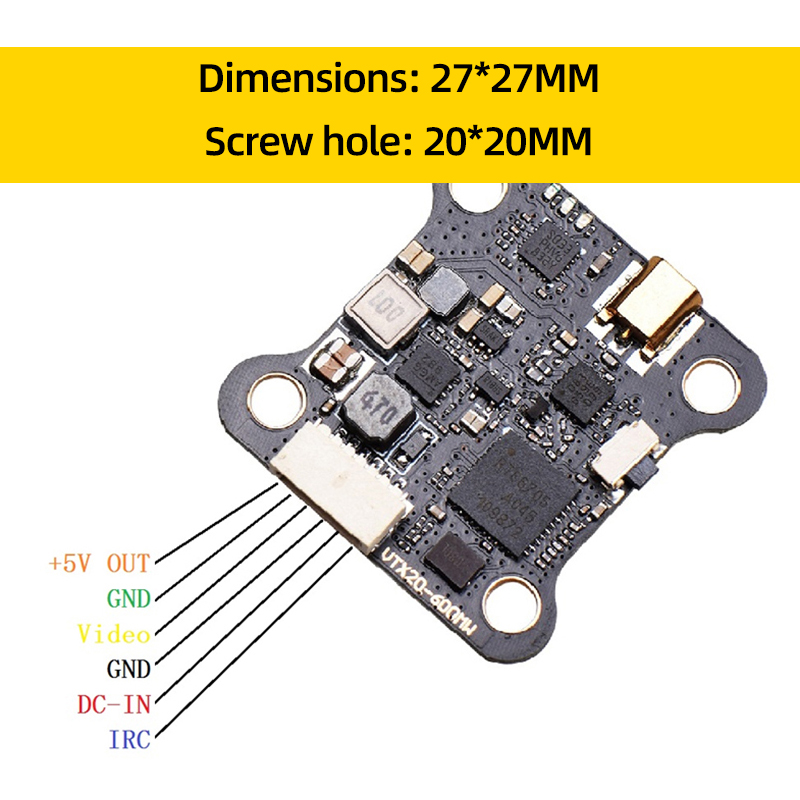 JHEMCU VTX20-600 5.8G 40CH FPV - đánh giá và giá Drone Kit Long Range